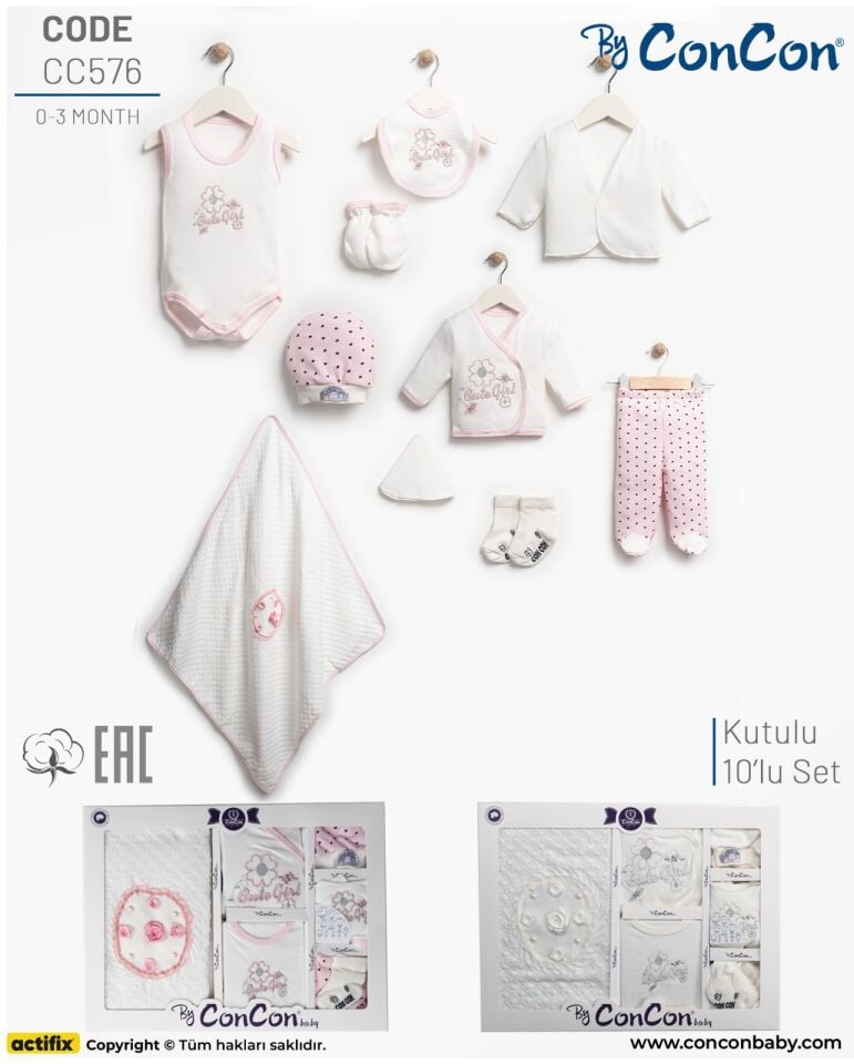 Concon 576 10lu Bebe Zıbın seti