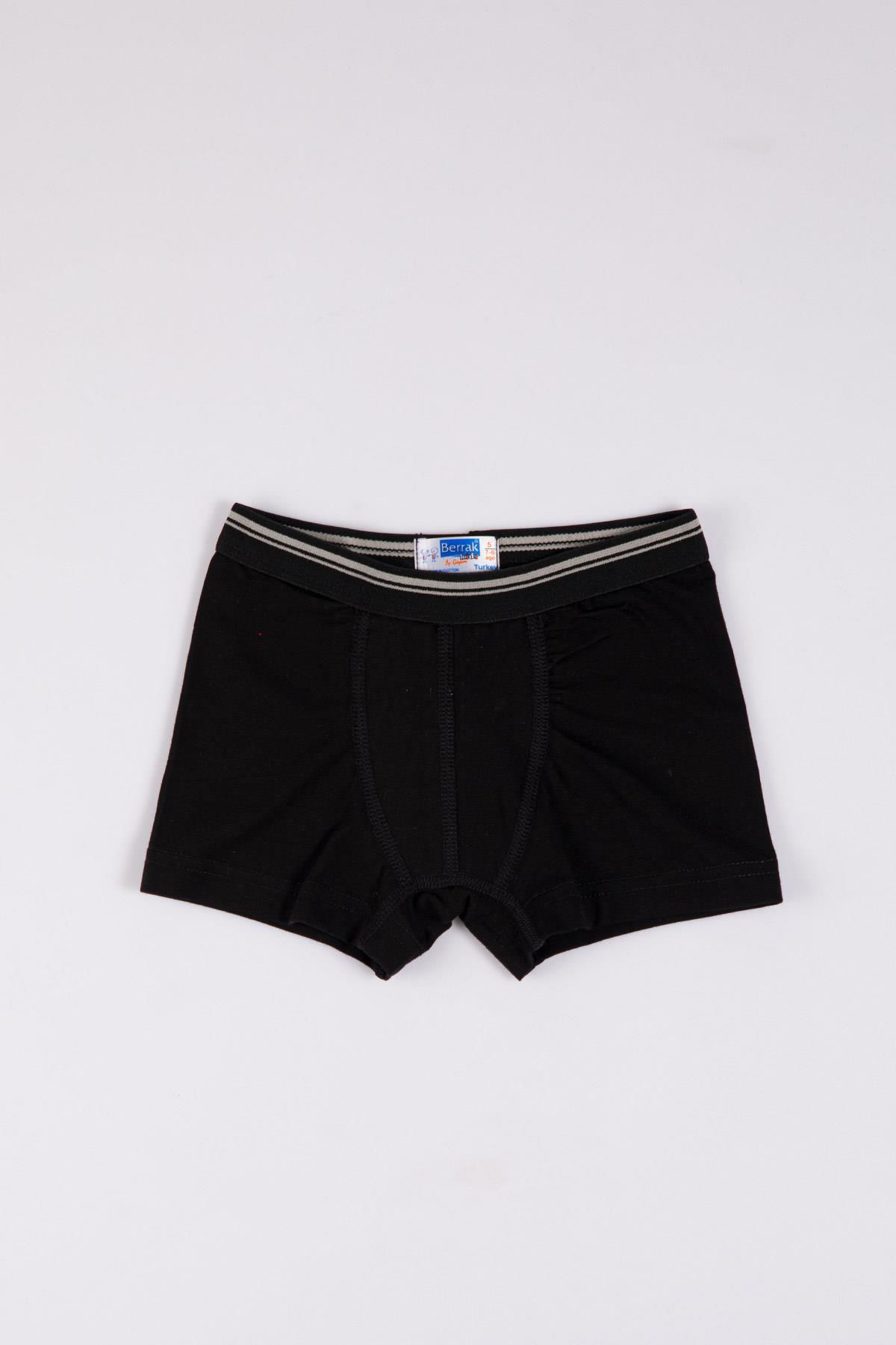 Berrak 5507 Çocuk Licra Boxer -SİYAH - - 5