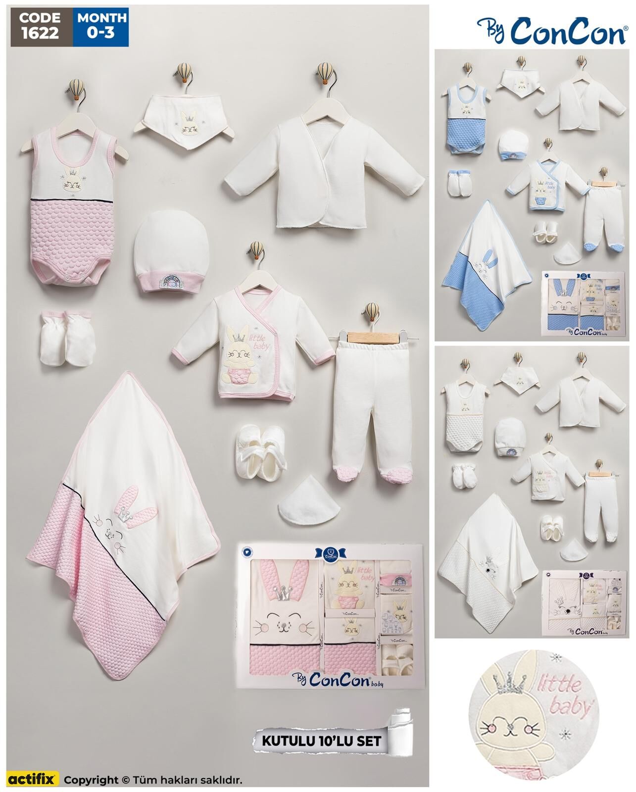 Concon 1622 10lu Bebe Zıbın seti