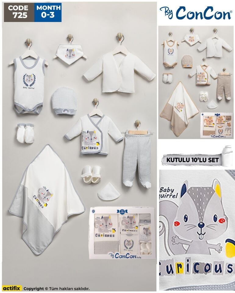 Concon 725 10lu Bebe Zıbın seti