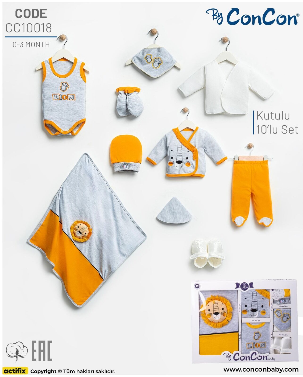 Concon 10018 10lu Bebe Zıbın seti