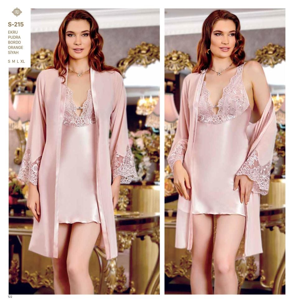 Jeremi S215 Saten Kısa Dantelli 6 Lı Set