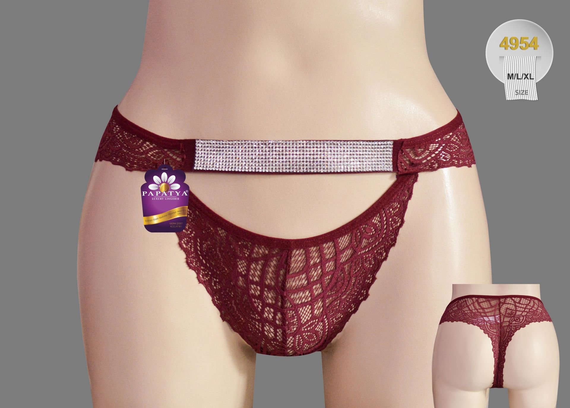 Papatya 4954 Tanga Komple Bant