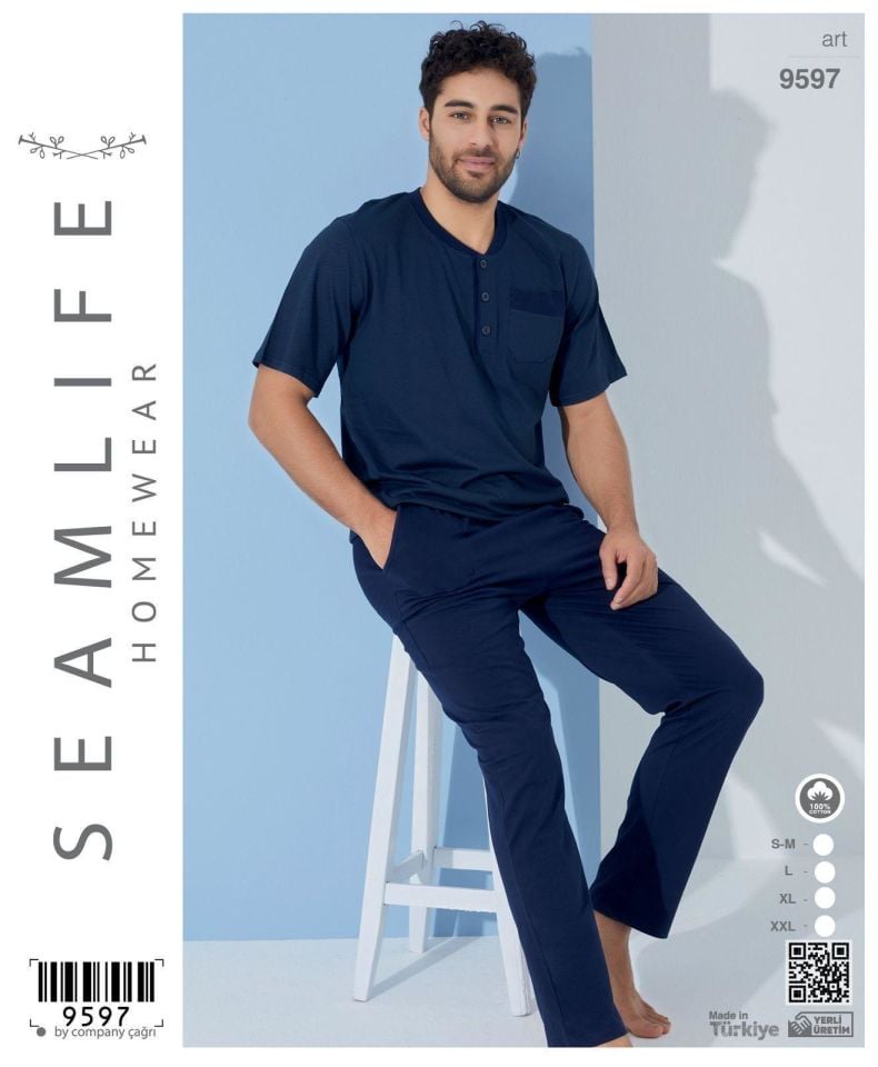 Seamlife Erkek Kısa Kol Pijama Takımı