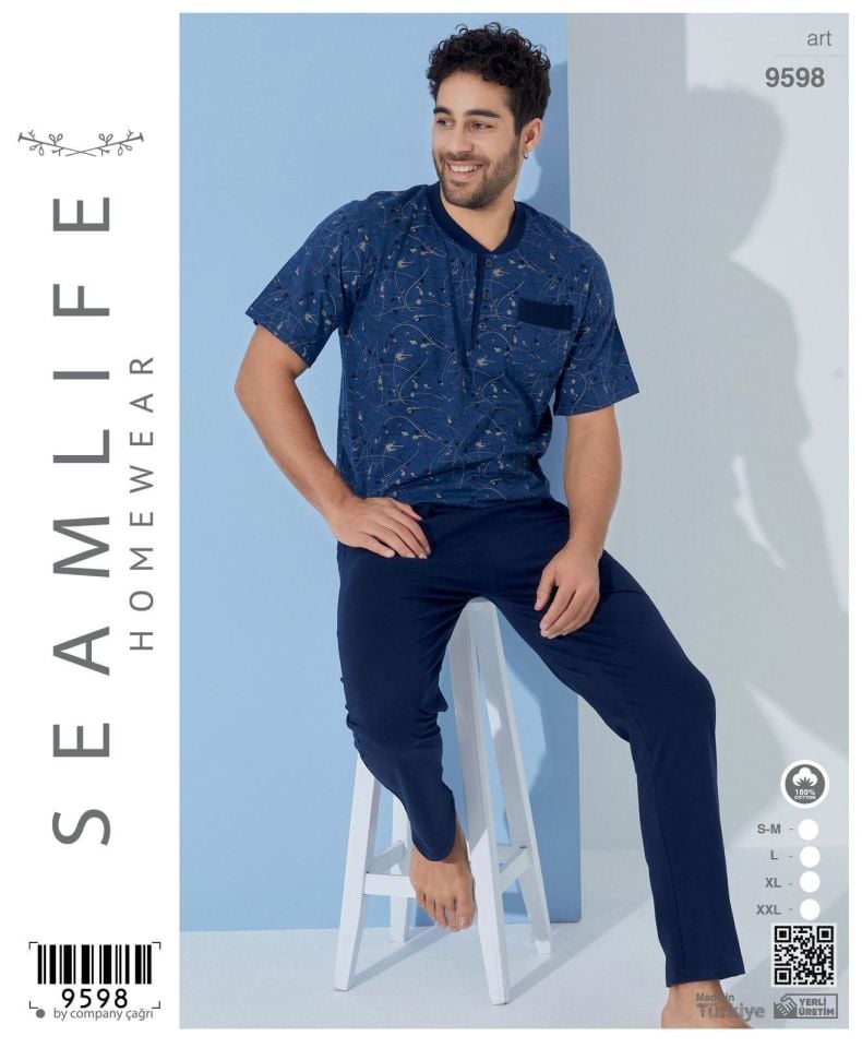 Seamlife Erkek Kısa Kol Pijama Takımı
