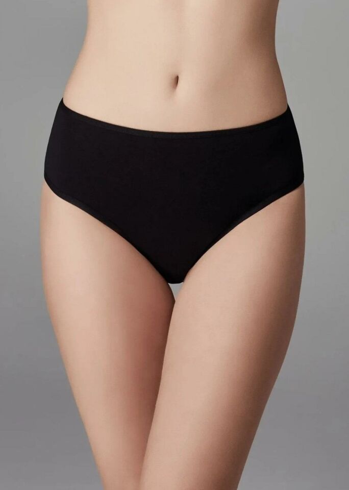 Berrak Bayan Yüksek Bel Bikini -- M - -SİYAH