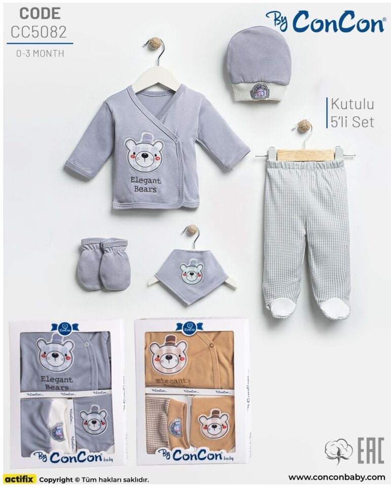 Concon 5082 5li Bebe Zıbın seti