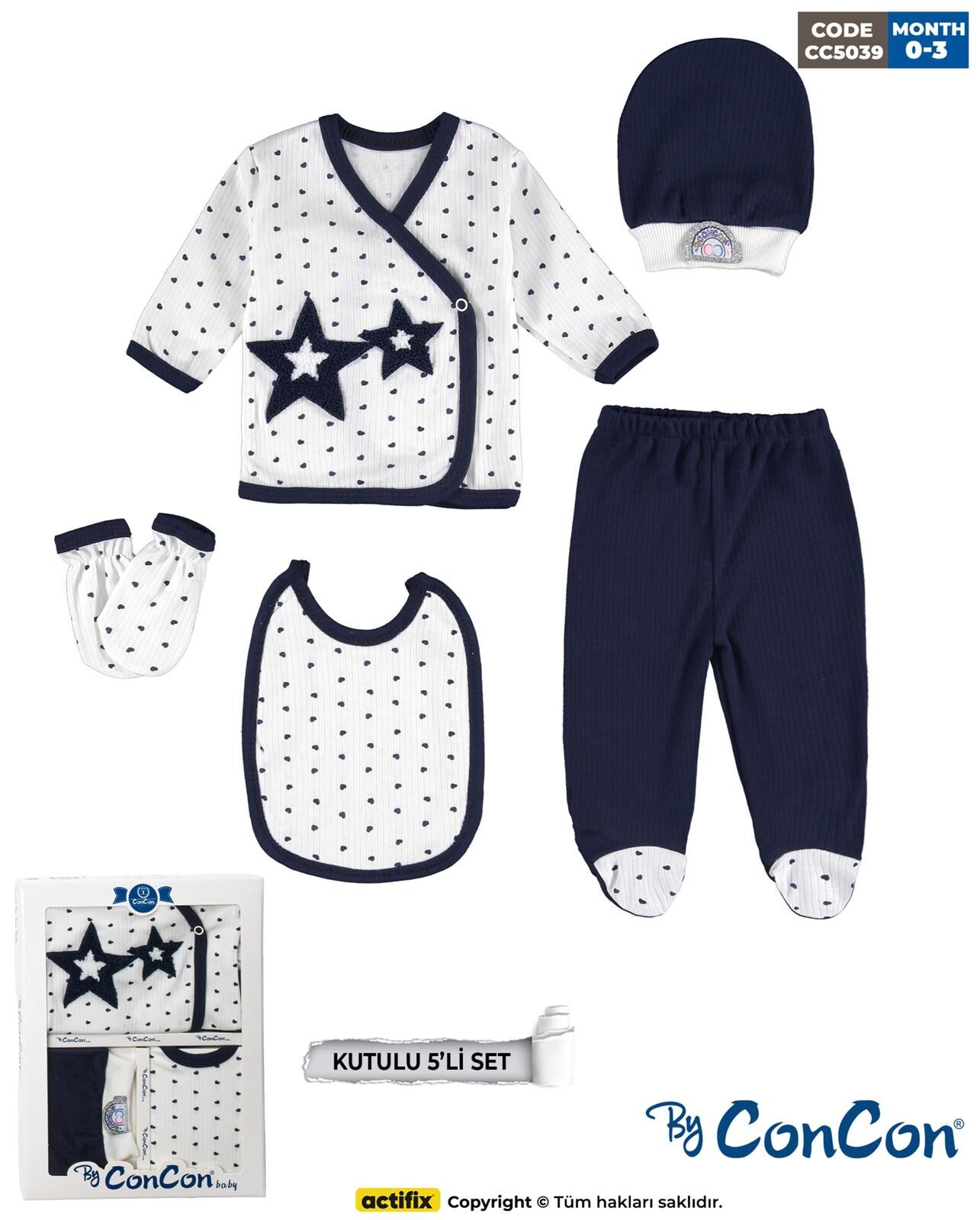 Concon 5039 5li Bebe Zıbın seti