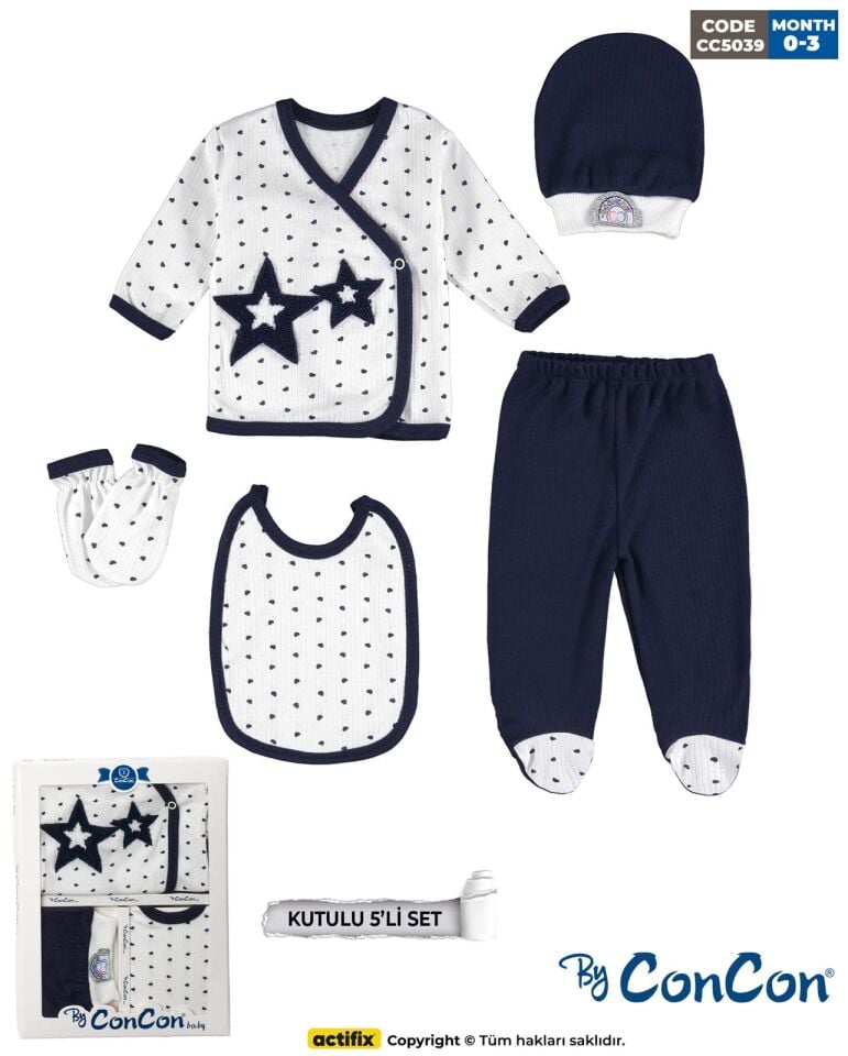 Concon 5039 5li Bebe Zıbın seti