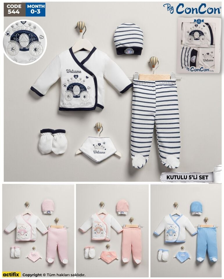 Concon 544 5li Bebe Zıbın seti