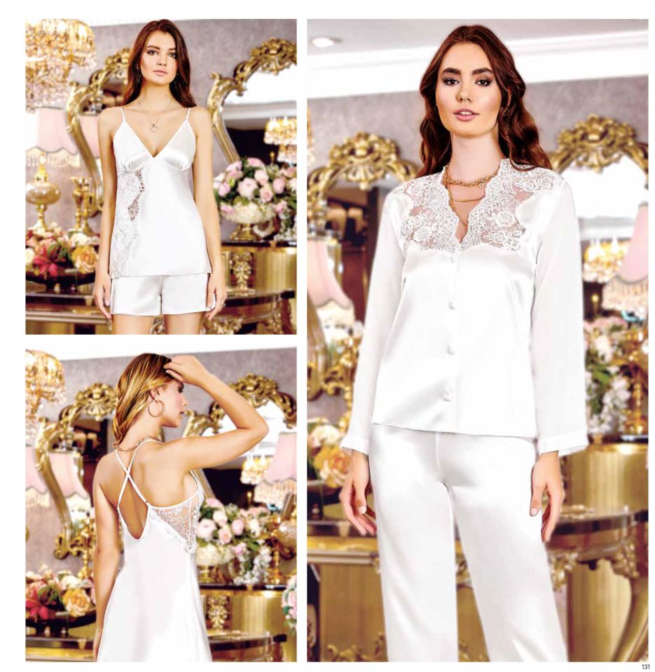 Jeremi S220 Saten Dantelli 6 Lı Set --EKRU - -- L