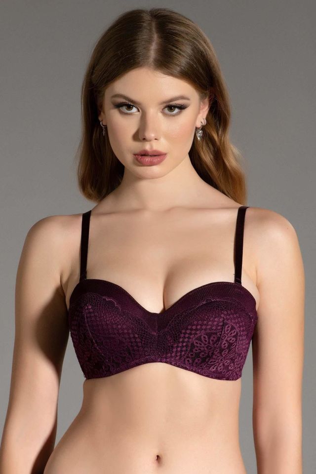 NEW BRA 4018 BAYAN 2Lİ TAKIM ---MOR - -80B
