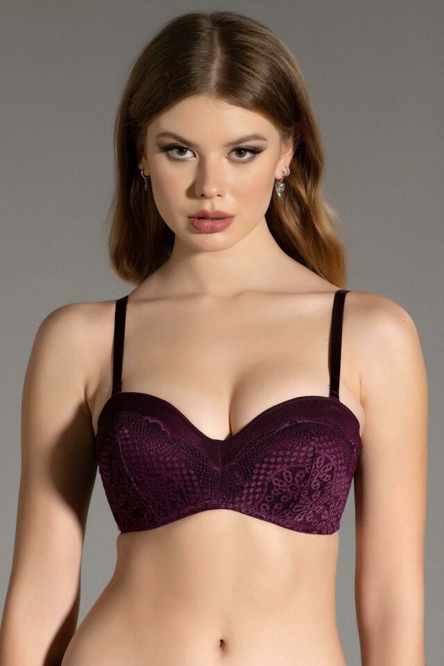 NEW BRA 4018 BAYAN 2Lİ TAKIM ---MOR - -85B