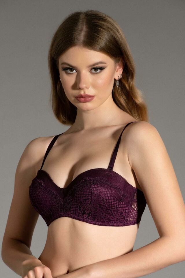 NEW BRA 4018 BAYAN 2Lİ TAKIM ---MOR - -85B