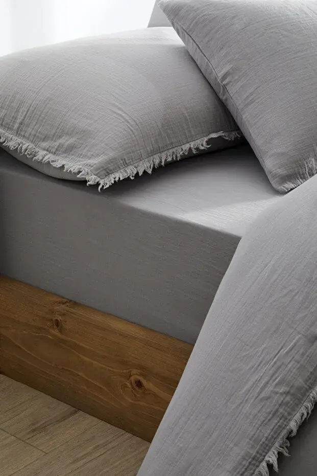 Özdilek Sofia Çift Kişilik Lastikli Çarşaf Muslin Nevresim Takımı