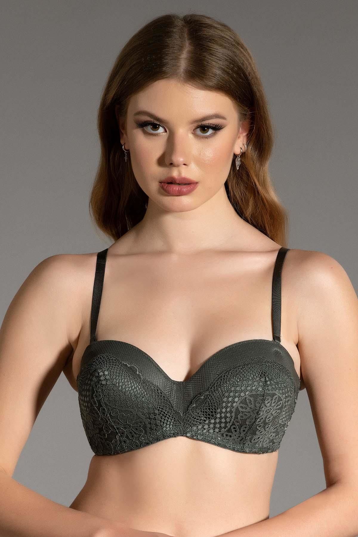 NEW BRA 4018 BAYAN 2Lİ TAKIM -YEŞİL - -90B