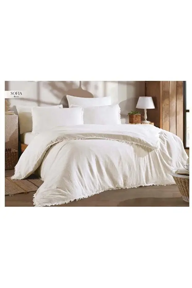 Özdilek Özdilek Nevresim Takımı Lastikli Çarşaf Muslin Battal Boy Byz Sofıa