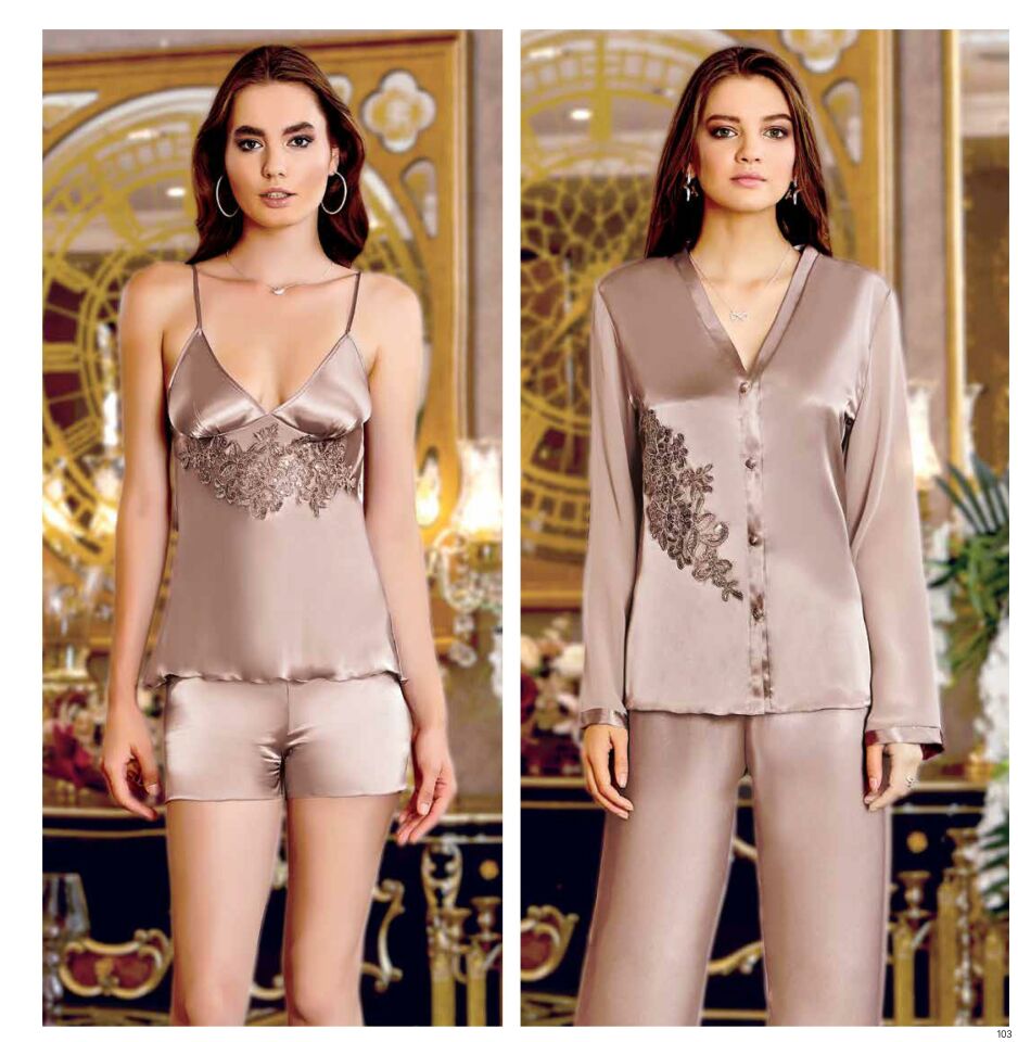 Jeremi S240 Saten Dantelli 6 Lı Set -VİZYO - - XL