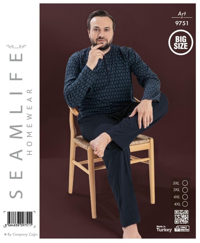 Seamlife Erkek Pijama Takım Battal