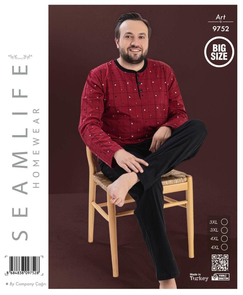 Seamlife Erkek Pijama Takım Battal
