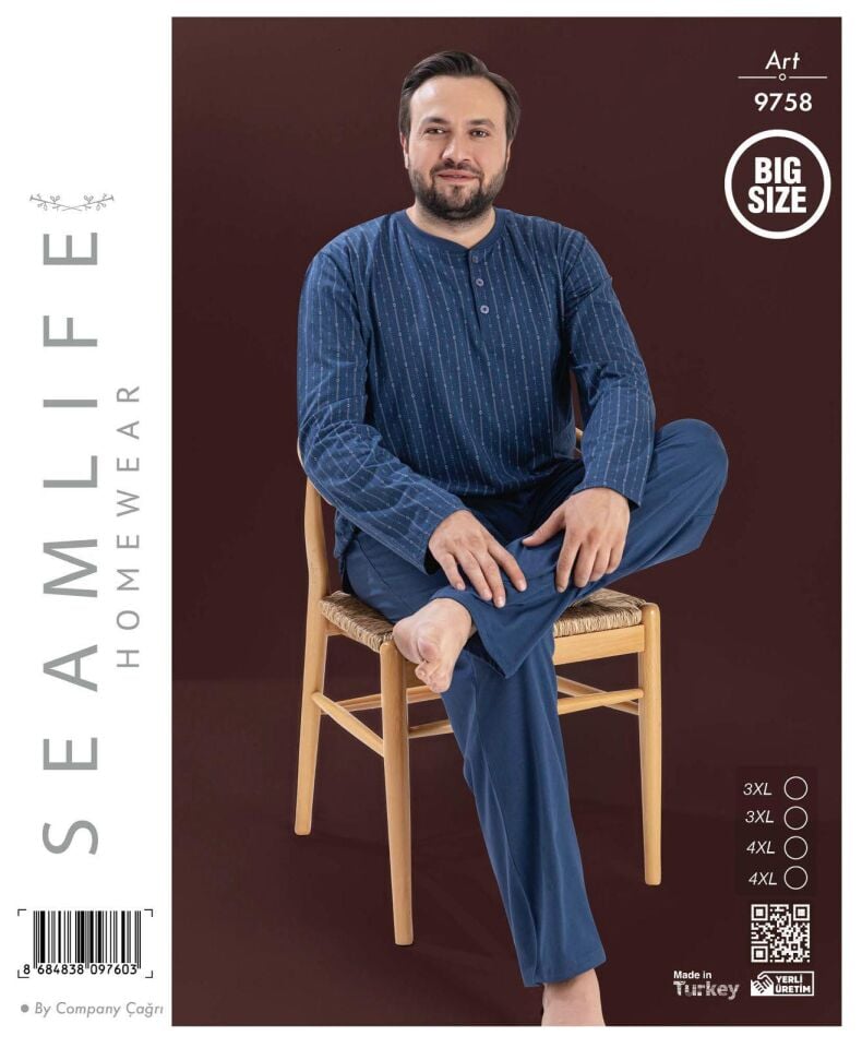 Seamlife Erkek Pijama Takım Battal