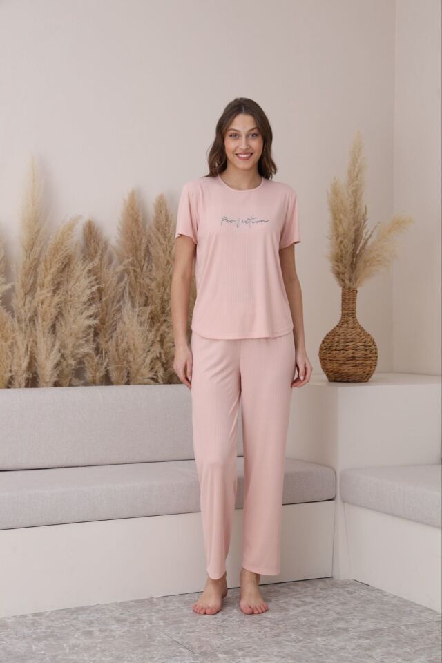 Pijamoni 5395 Bayan kısa kol Pijama Takımı
