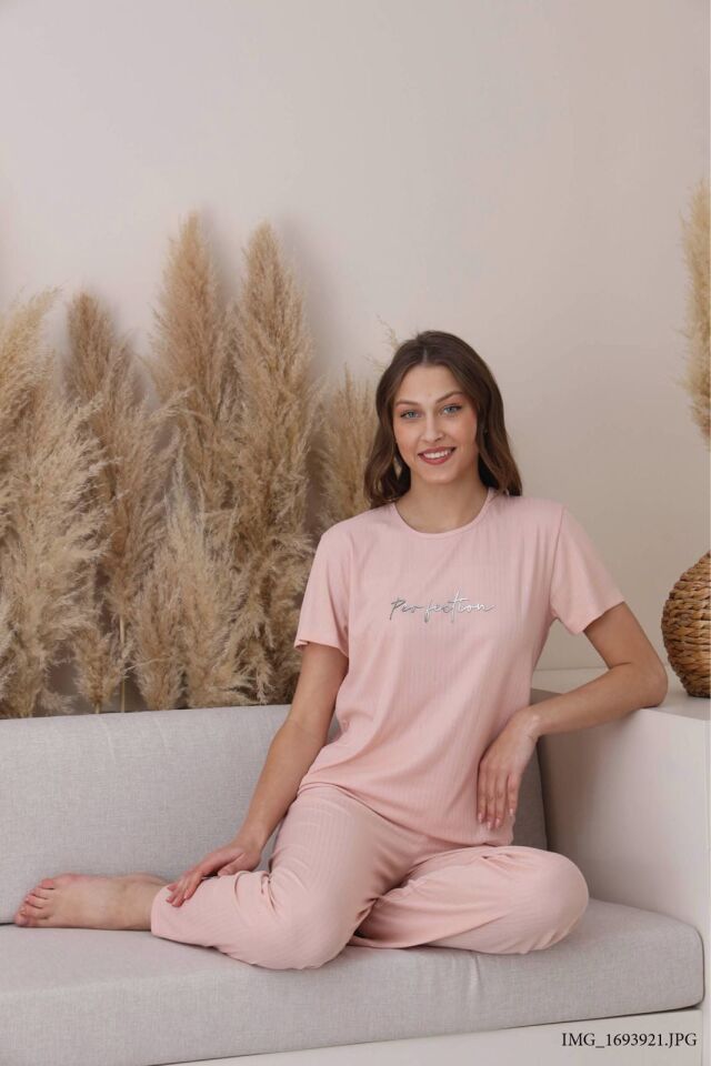 Pijamoni 5395 Bayan kısa kol Pijama Takımı