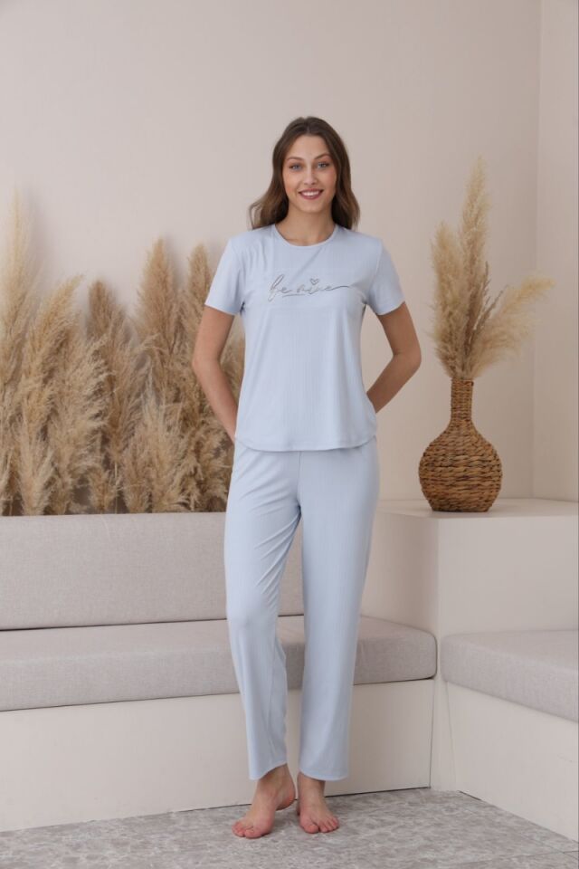 Pijamoni 5395 Bayan kısa kol Pijama Takımı