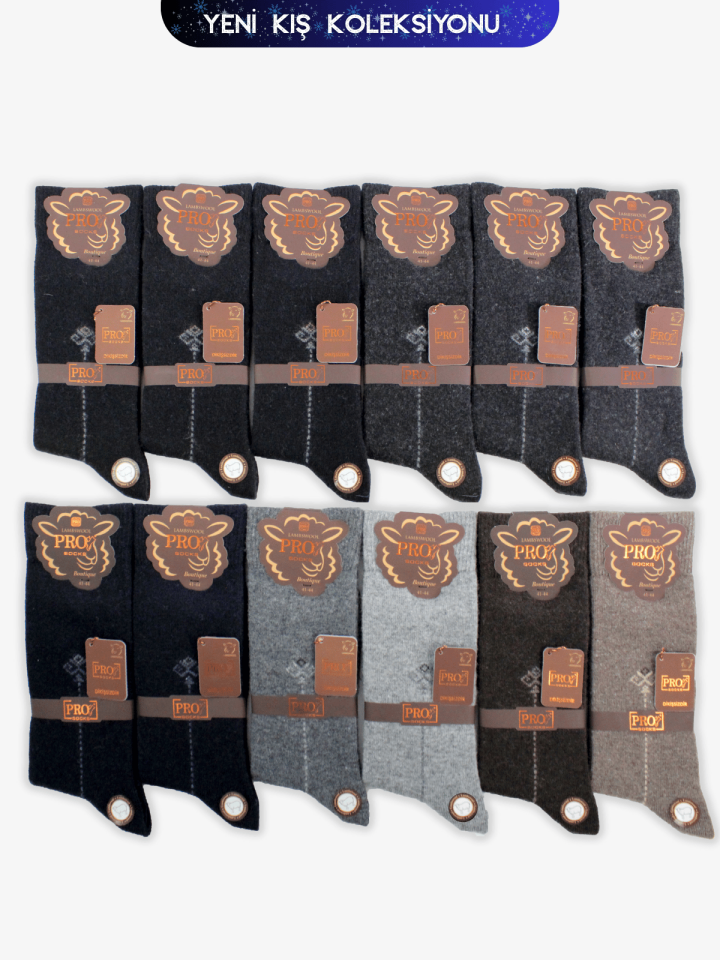 Pro 13643 erkek lamswool çorap