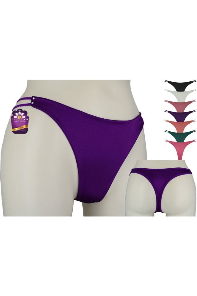 Papatya 5293 Tanga Komple Saten yanlar