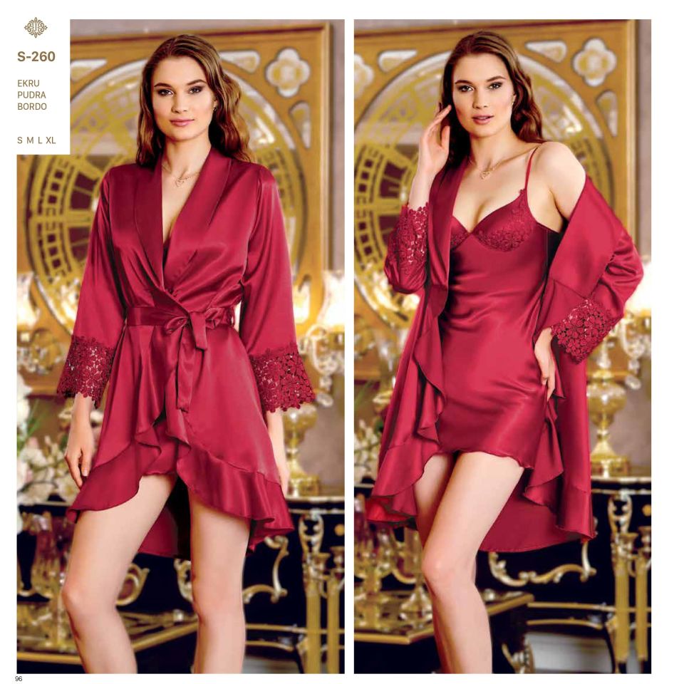 Jeremi S260 Saten Dantelli 6 Lı Set