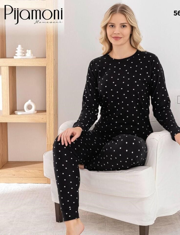 Pijamoni 5670 Bayan Süet Pijama Takımı