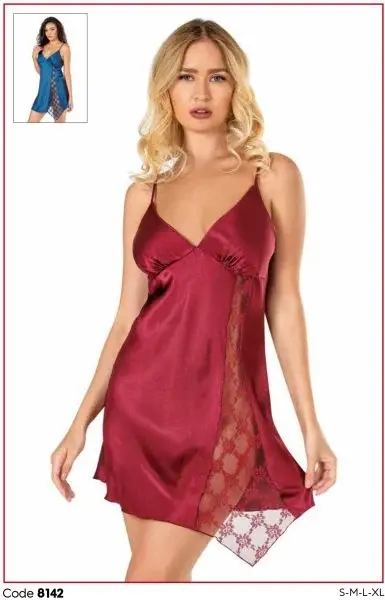 Primoda 8142 Saten Gecelik