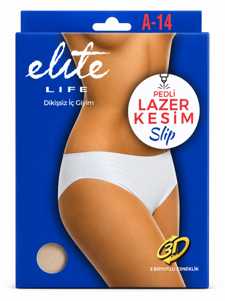 Elite Life 883 A-14 Lazer Kesim Yüksek Bel Slip