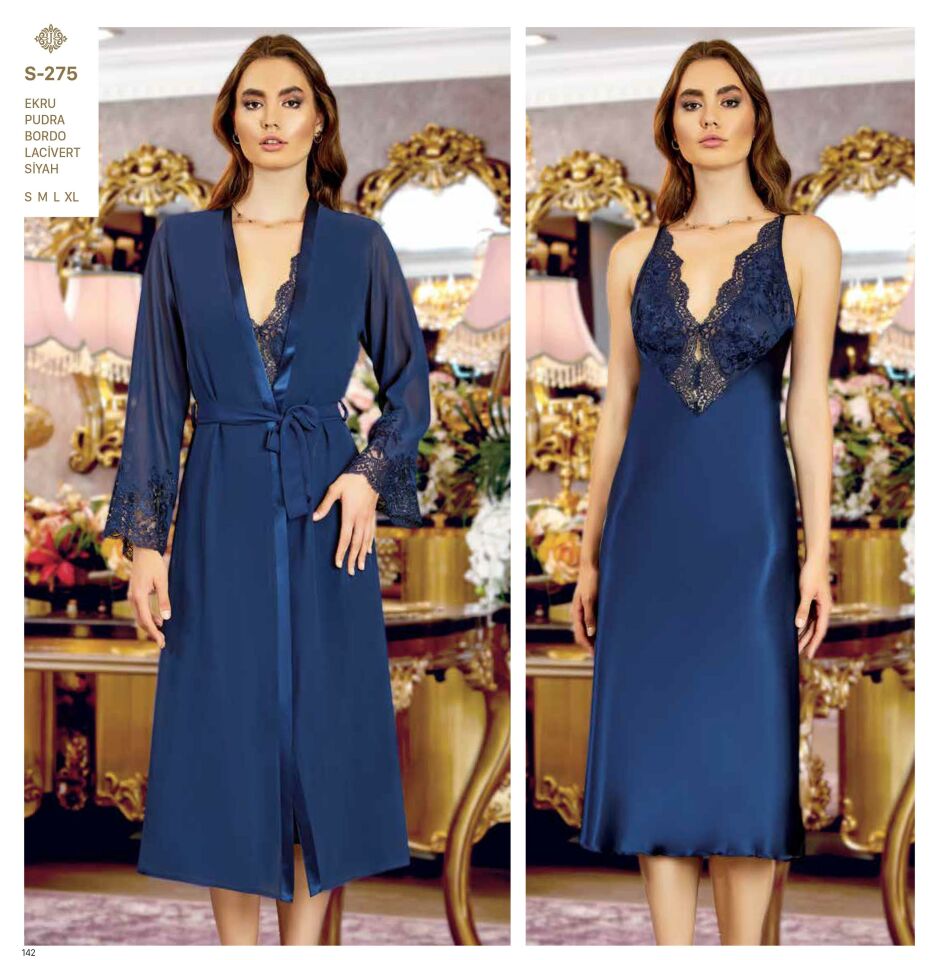 Jeremi S275 Saten Dantelli 6 Lı Set -LACİV - -- M