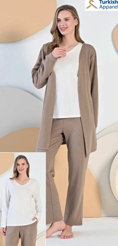 Feyza 5414 bayan 3LÜ pijama takımı
