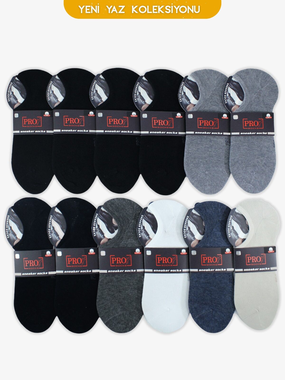 Pro 10301 Erkek Penye Sneakers Çorap