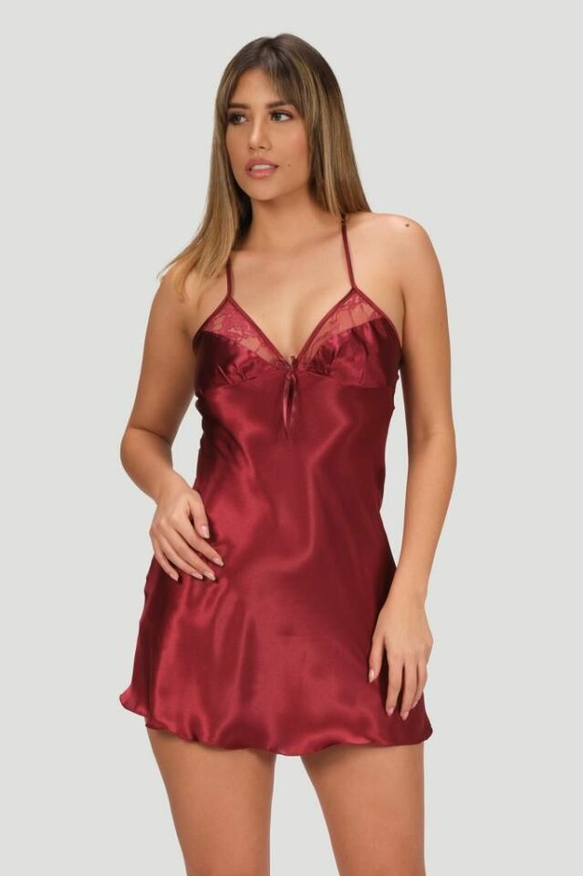 Nbb 3150 Gecelik Sabahlık Takım -BORDO - -- M