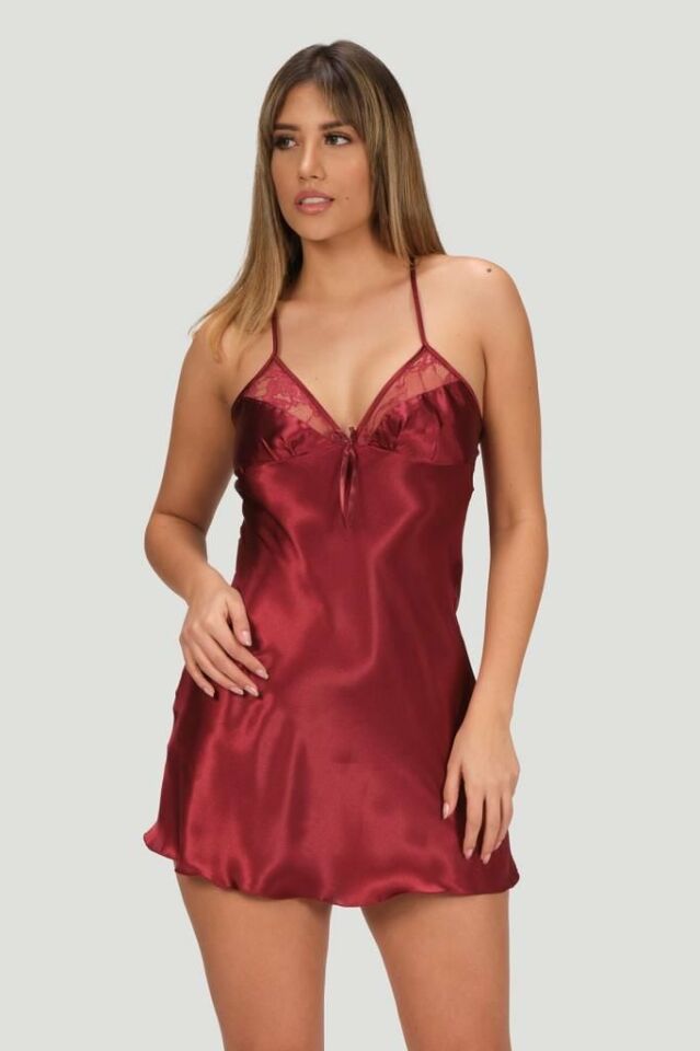 Nbb 3150 Gecelik Sabahlık Takım -BORDO - - XL