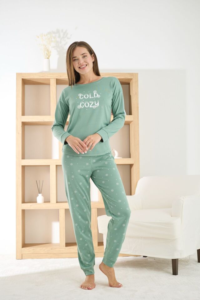 Pijamoni 7900 Bayan Uzun Kol Pijama Takımı
