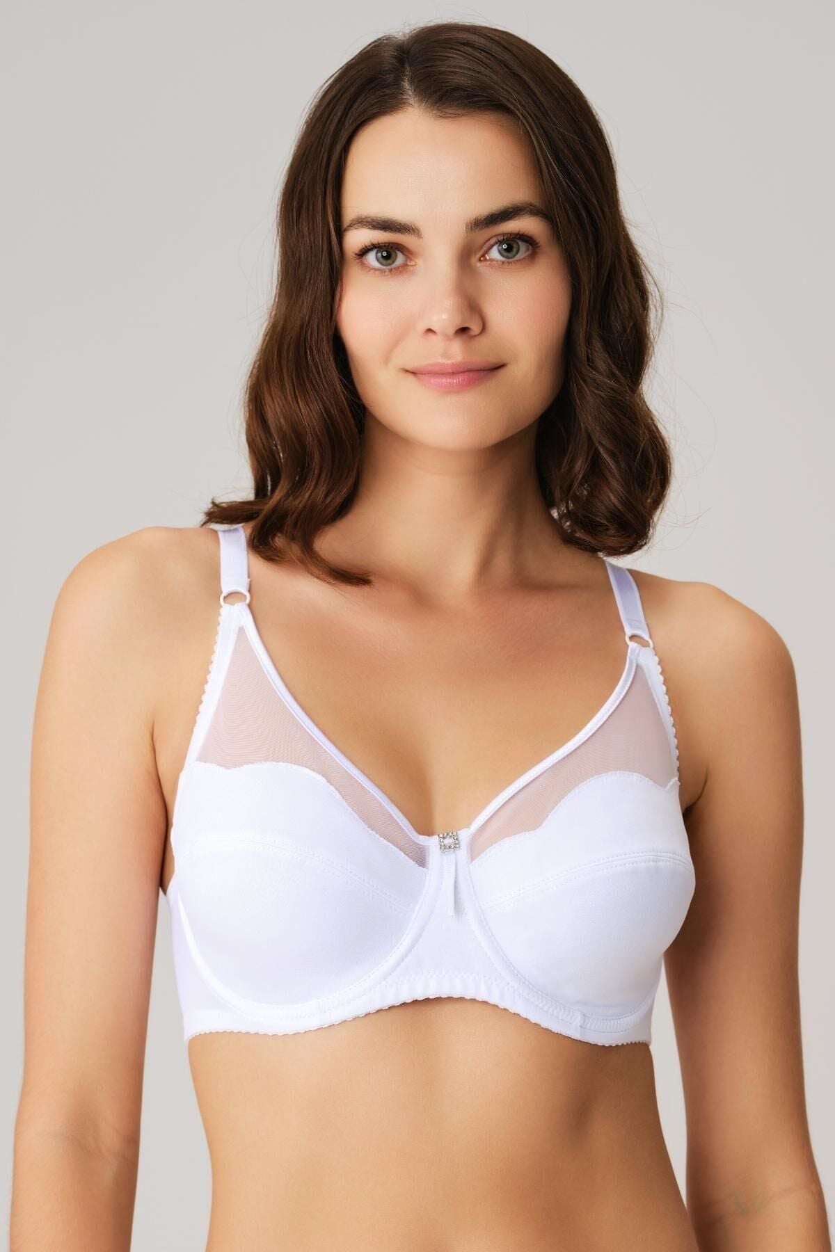 Anıl Kadın Balenli Desteksiz Dolgusuz Toparlayıcı Günlük Klasik Küçültücü Sütyen 3525 -90B - -BEYAZ