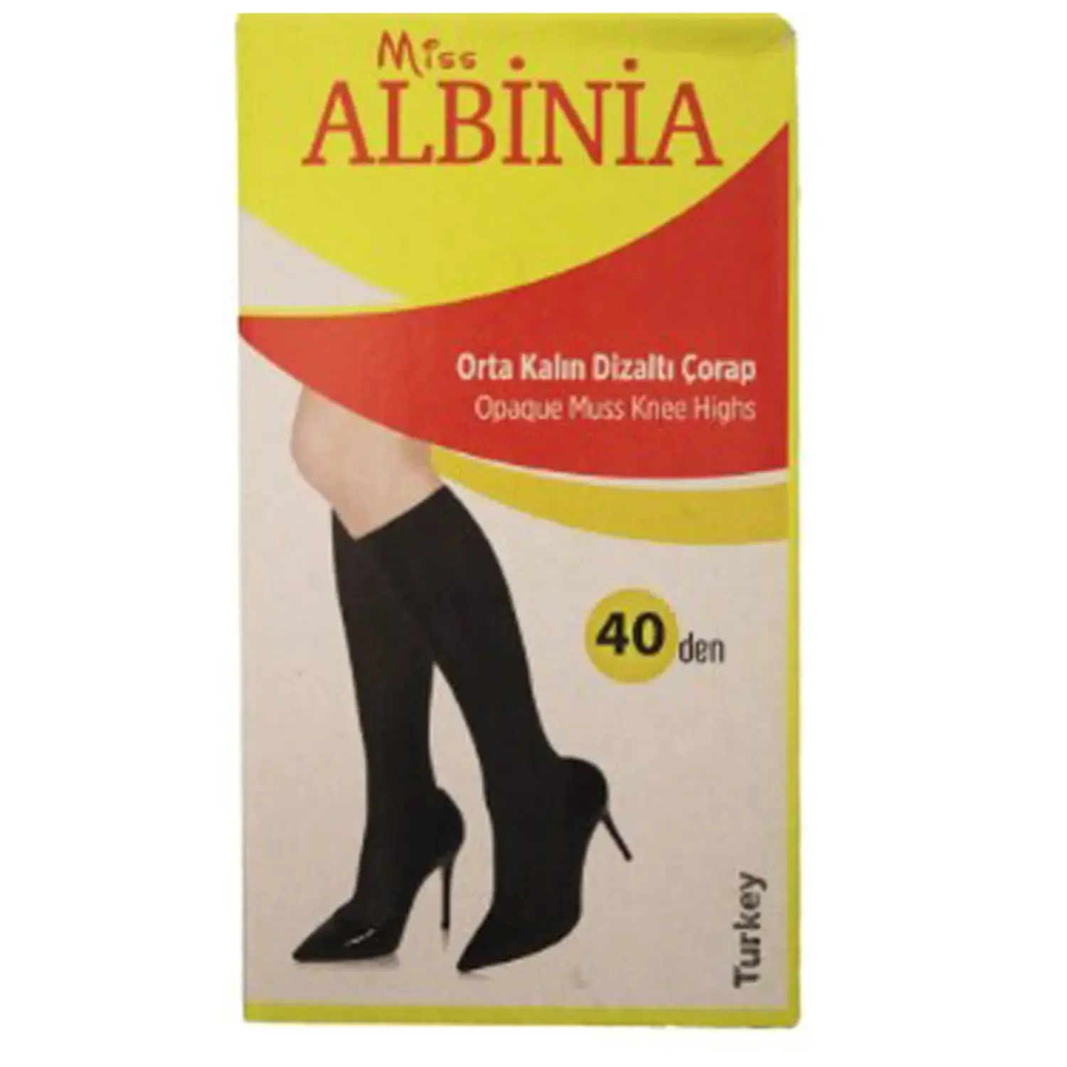 Mis Albinia Bayan 40 Den Orta Kalın Dizaltı Çorap