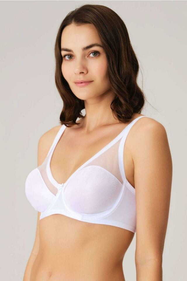 Anıl Kadın Balenli Desteksiz Dolgusuz Toparlayıcı Günlük Klasik Küçültücü Sütyen 3592 -75B - -BEYAZ