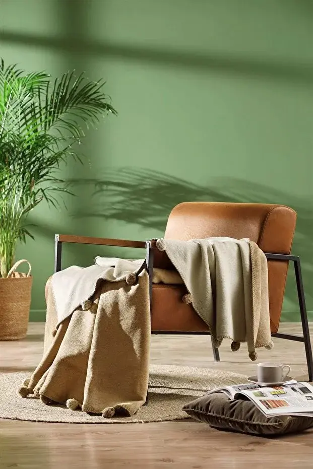 BATTANİYE PONP. PAMUK DİZ 130*170 BEYAZ