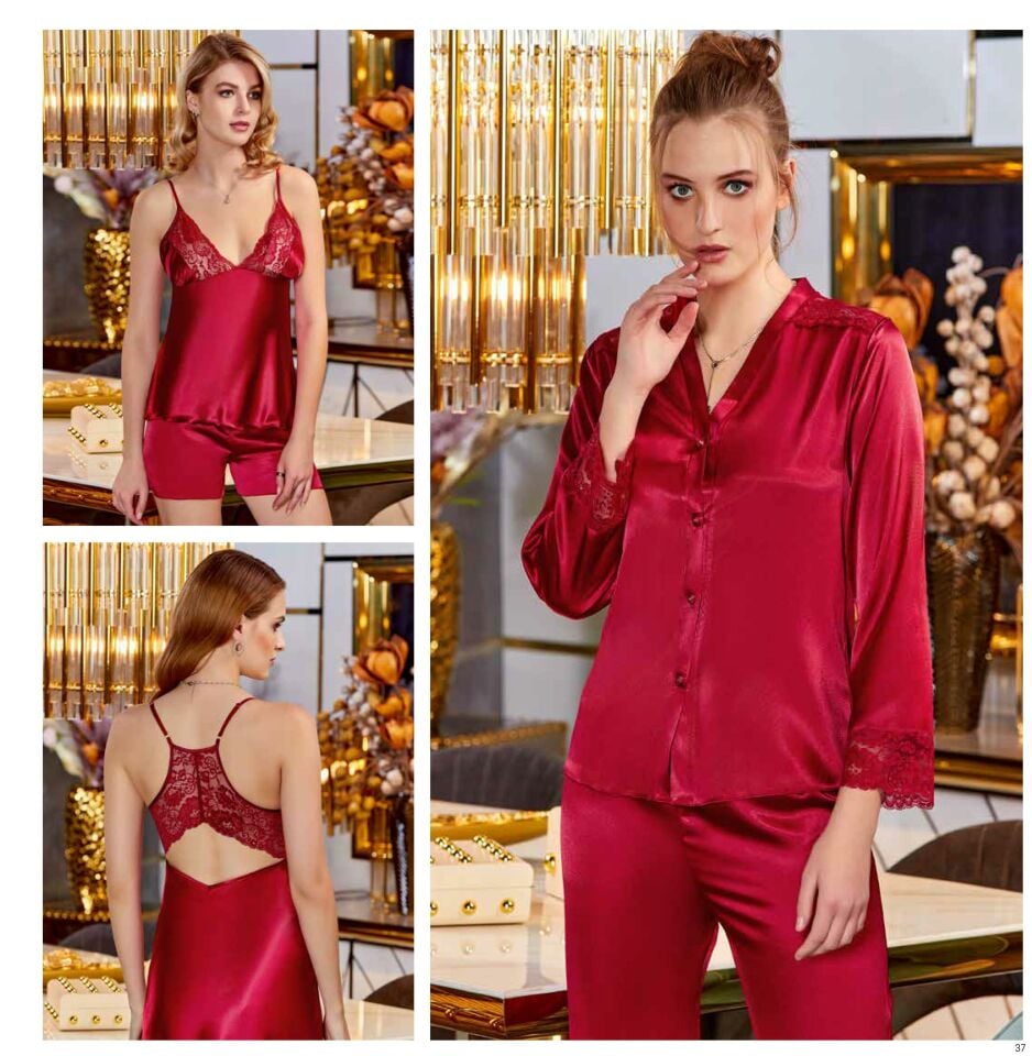 Jeremi S300 Saten Dantelli 6 Lı Set