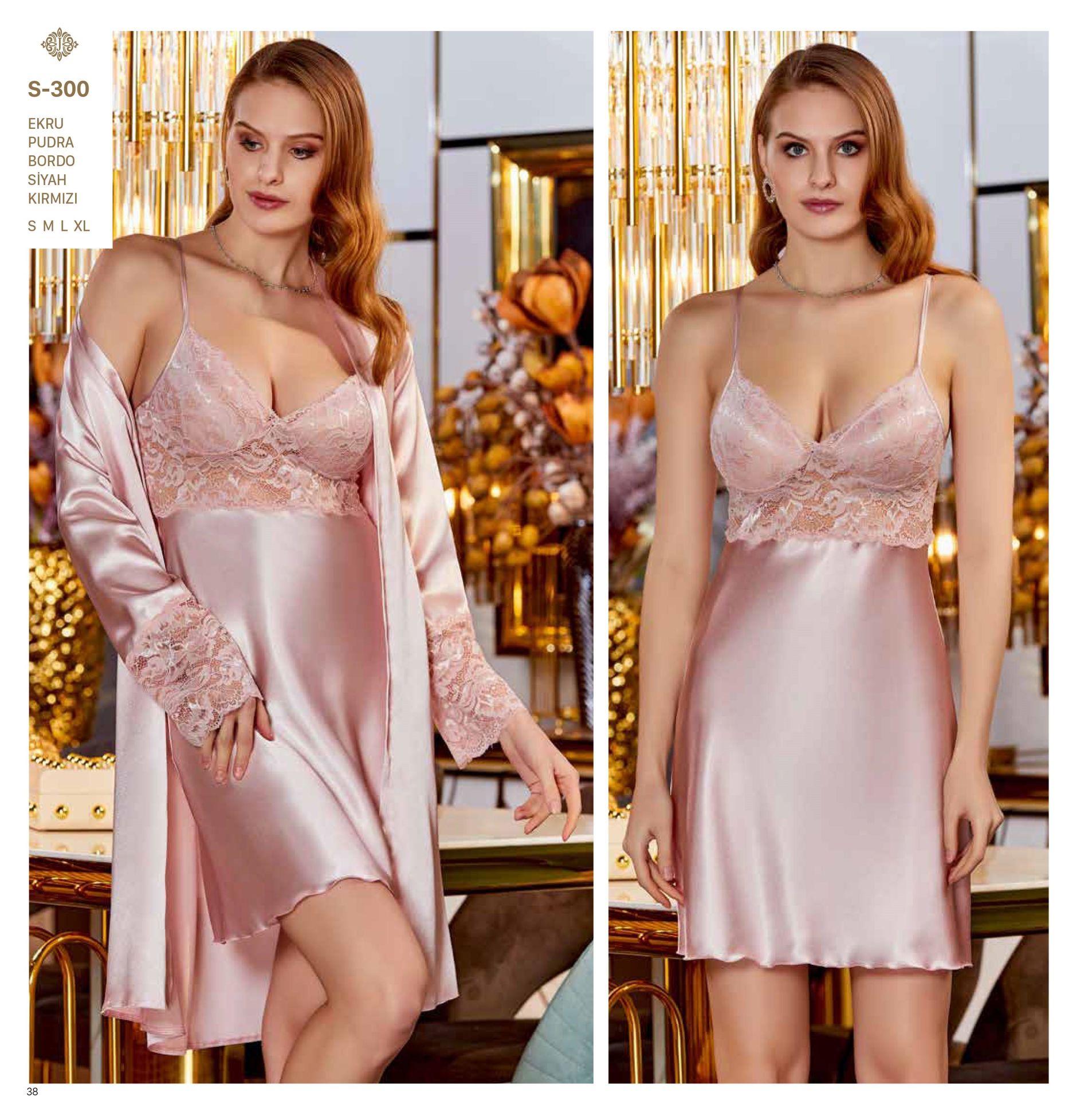 Jeremi S300 Saten Dantelli 6 Lı Set -PUDRA - -- M