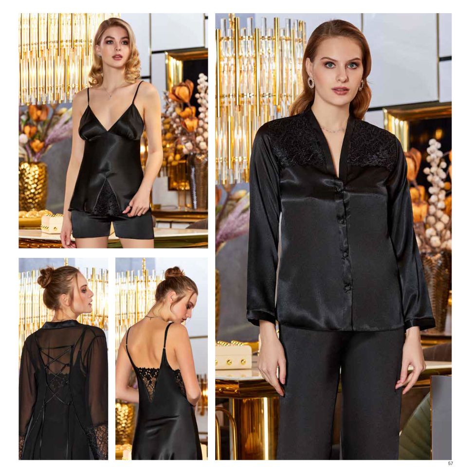 Jeremi S305 Saten Dantelli 6 Lı Set