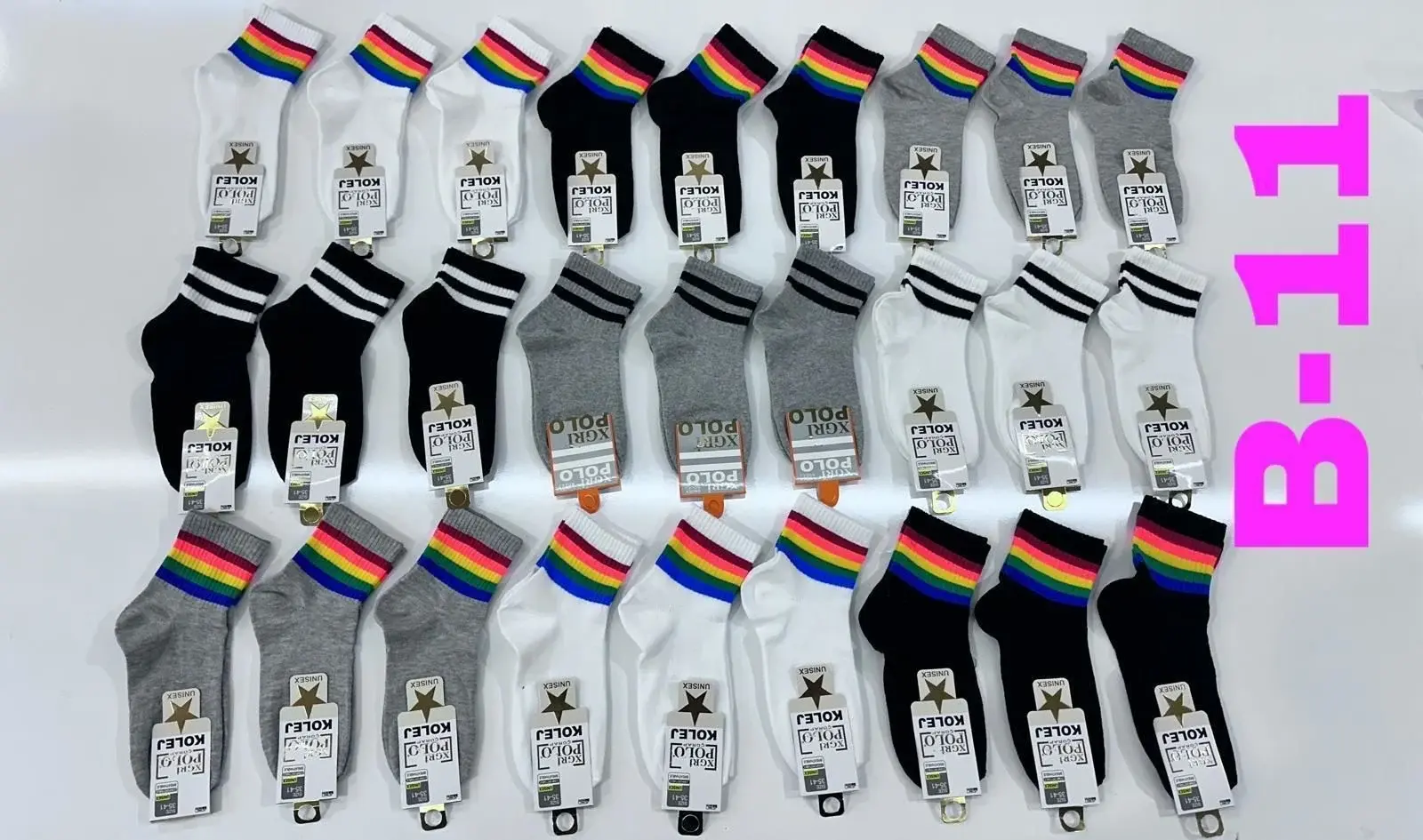 Bayan b-11 askılı kolej çorap