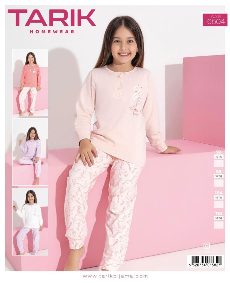 Tarık 6504 kız çocuk pijama takım 3/4/5/6