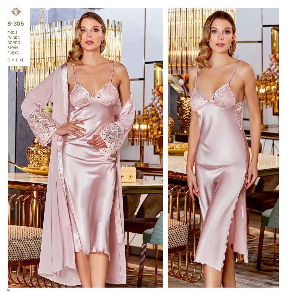Jeremi S305 Saten Dantelli 6 Lı Set -PUDRA - -- S